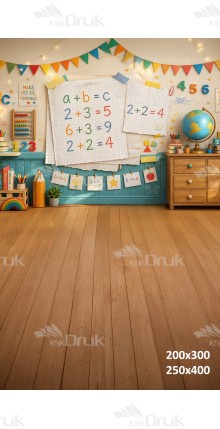 Tło fotograficzne „Kolorowa klasa – edukacyjna aranżacja dziecięca” | 4101